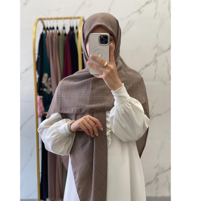 روسری نخ لنین خاکی
