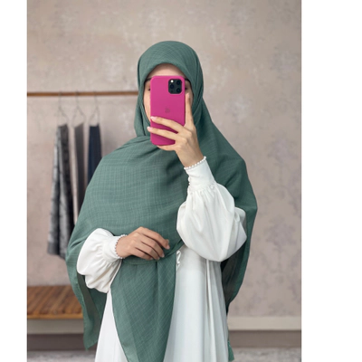 روسری نخ لنین سبز پاستیلی روشن