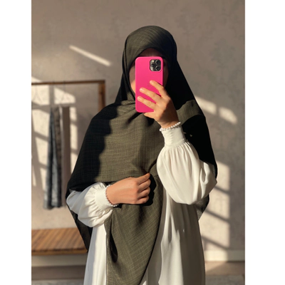 روسری نخ لنین سبز یشمی تیره