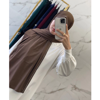 شال کشی نگینی قهوه ای سوخته
