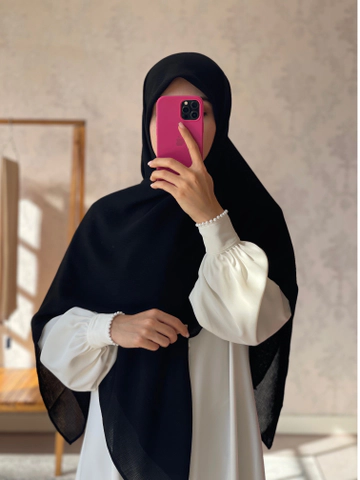 روسری نخ کریشه مشکی