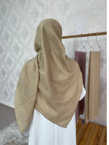 روسری وال نخی کرم‌نخودی