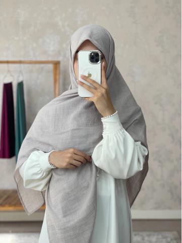 روسری وال نخی طوسی یاسی