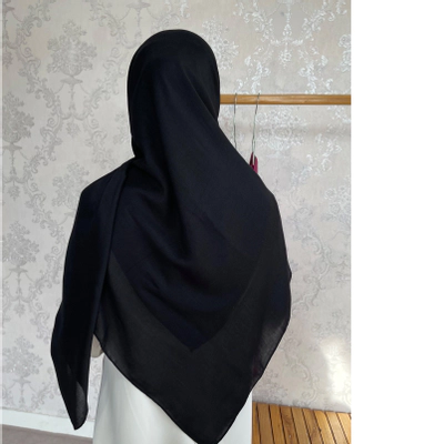 روسری نخی مشکی قواره 120
