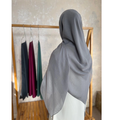 روسری سوپرنخ ساده طوسی