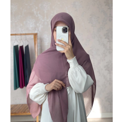 روسری سوپرنخ ساده پوست پیازی