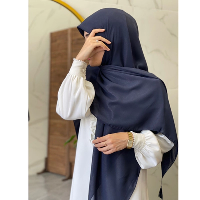 روسری نخ دنیز سرمه ای تیره