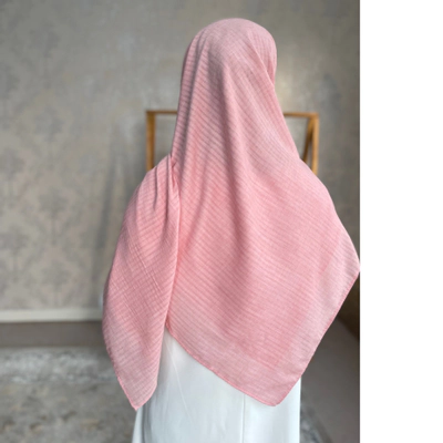 روسری وال نخی راه راه صورتی ملیح