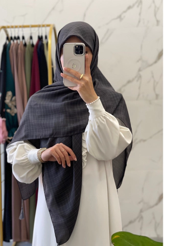 روسری نخ لنین زغالی