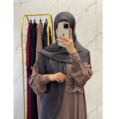 روسری کریستال وارداتی نوک‌مدادی تیره