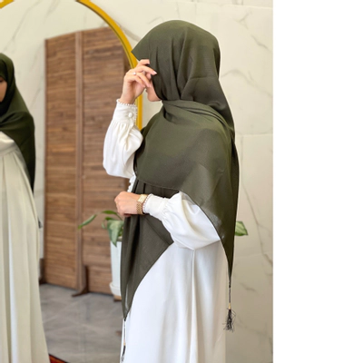 روسری نخ دنیز سبز ارتشی