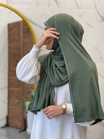شال کشی سبز یشمی