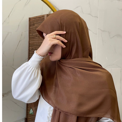 روسری نخ دنیز قهوه ای
