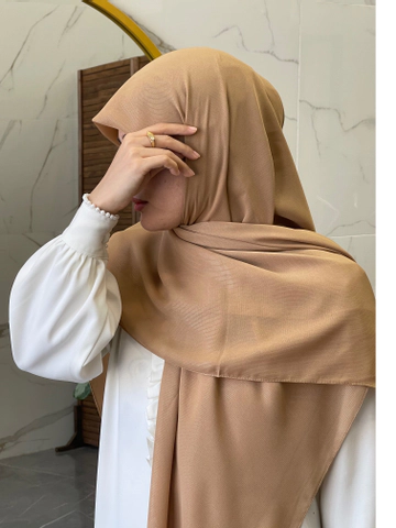 روسری نخ دنیز کرم نخودی