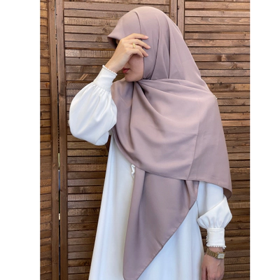 روسری کرپ حریر یاسی بژ