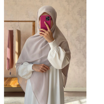 روسری کریشه بژ روشن سایز 135