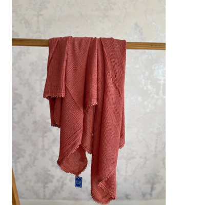 روسری پلیسه وارداتی عدسی آجری