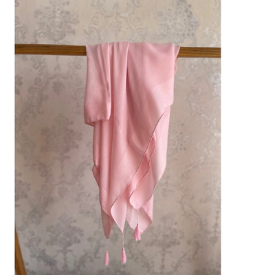 روسری نخ پنبه چهارفصل صورتی ملیح