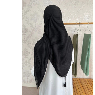 روسری نخی پلیسه خطی 120