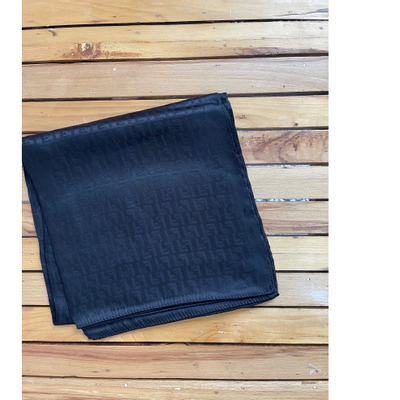 روسری نخ ابریشم ژاکارد فندی 100