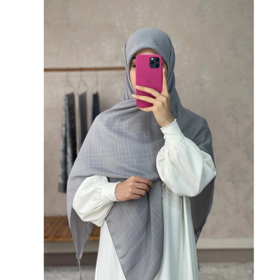 روسری اقتصادی طوسی روشن