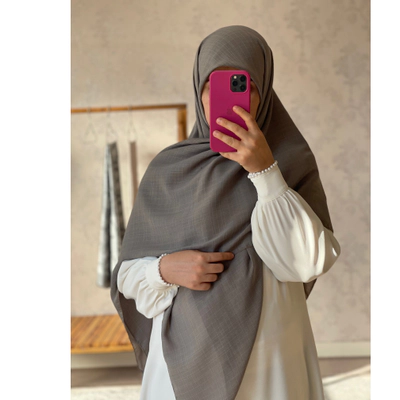 روسری اقتصادی طوسی بژ تیره