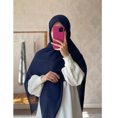 روسری نخی کولردار سرمه ای