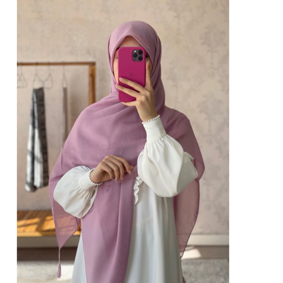 روسری نخی کولردار یاسی