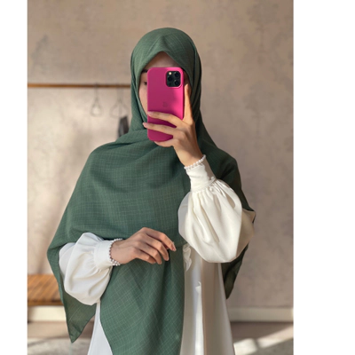 روسری اقتصادی سبز پاستیلی