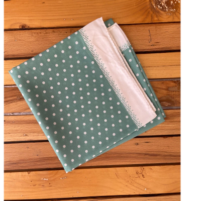 روسری کرپ نخ سبز پاستیلی قواره75