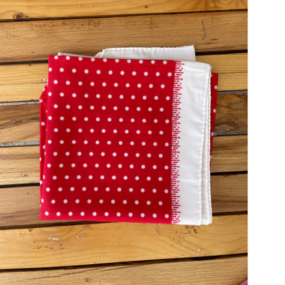 روسری کرپ نخ قرمز قواره75