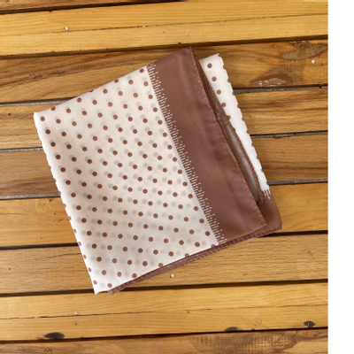 روسری کرپ نخ نسکافه ای قواره 75