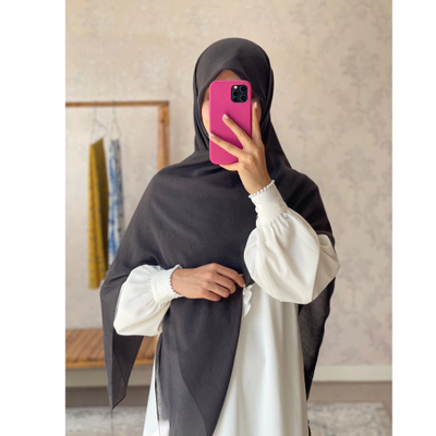 روسری نخی کولردار نوکمدادی تیره