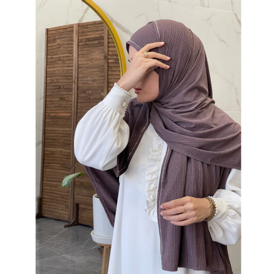 شال کشی نگینی بنفش دودی