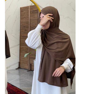 شال کشی نگینی قهوه ای سوخته