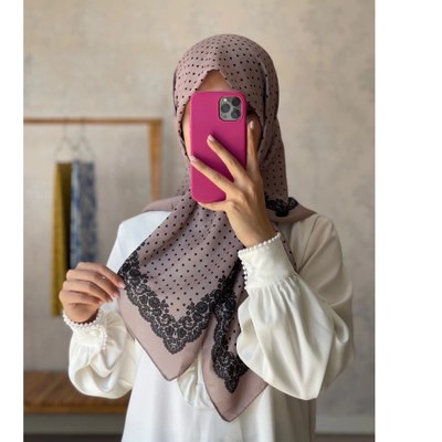 روسری نخی قواره 100نسکافه ای