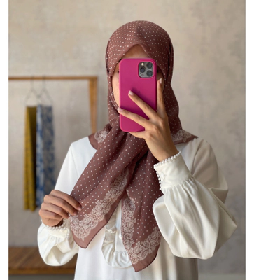 روسری نخی قواره 100شکلاتی