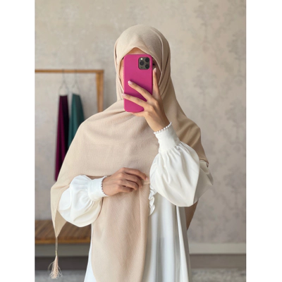 روسری نخ کریشه کرم1