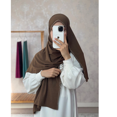 شال کشی نگینی شکلاتی