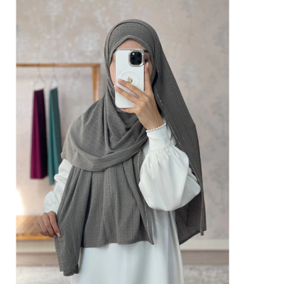 شال کشی نگینی بژ دو