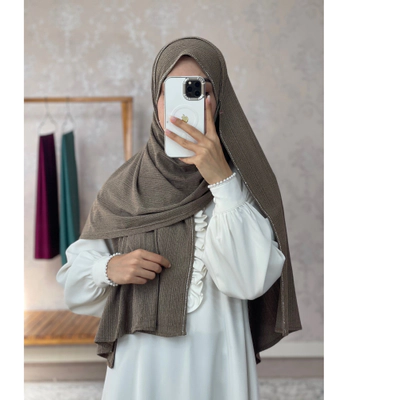 شال کشی نگینی کرم طلایی یک