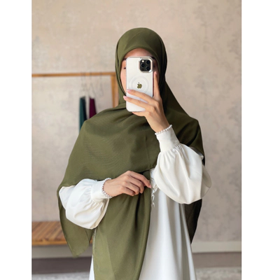 روسری نخ دنیز زیتونی