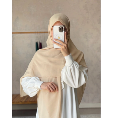 روسری نخ دنیز کرم روشن