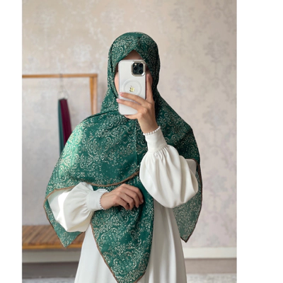 روسری نخ گارزا پتینه سبز پررنگ