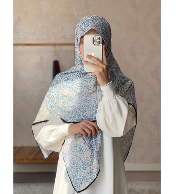 روسری نخ گارزا پتینه آبی