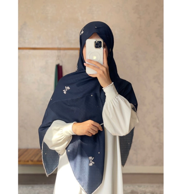 گارزا سرمه ای پاپیون خالدار باایراد جزیی