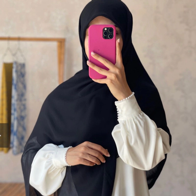 روسری سوپرنخ ساده مشکی