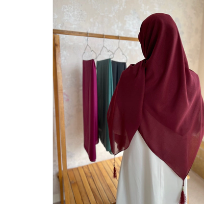 روسری نخ دنیز زرشکی