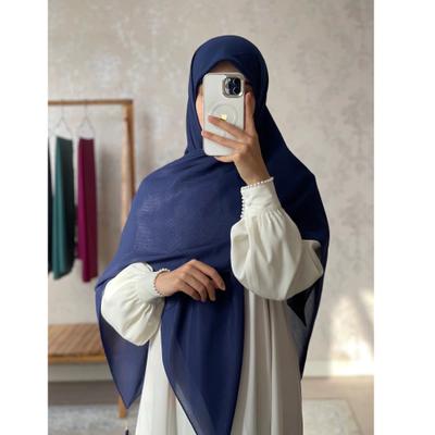 روسری نخ دنیز سرمه ای تیره