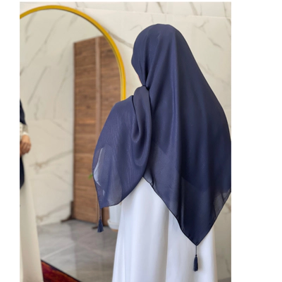 روسری نخ دنیز سرمه ای تیره